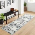 thumbnail image 3 of Washable Runner Non Slip Kitchen Rugs Modern Geometric Hallway Rug Indoor Entryway Rug Farmhouse Soft Bath Mat Stain Resistant Carpet for Bedroom Laundry 2 ft x6 ft Multi- Grey, 3 of 6