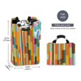 thumbnail image 2 of Yayeee Freestanding Laundry Hamper with Handle Collapsible Large Storage Basket for Clothes, Retro Abstract Pattern, 2 of 7