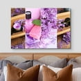 thumbnail image 3 of wall26 Canvas Print Wall Art Lavender Flower Blossoms Zen Massage Candles Spa Yoga Nature Photography Realism Rustic Scenic Landscape Colorful for Living Room, Bedroom, Office - 24"x36", 3 of 5