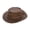 Smokey Tan, variant on Unisex Fold Up Hat - Flat Brimmed Cowboy Hat Crafted with Portable Fold-Up Design and Reinforced Brim and Handmade from The Leather, Black, Small