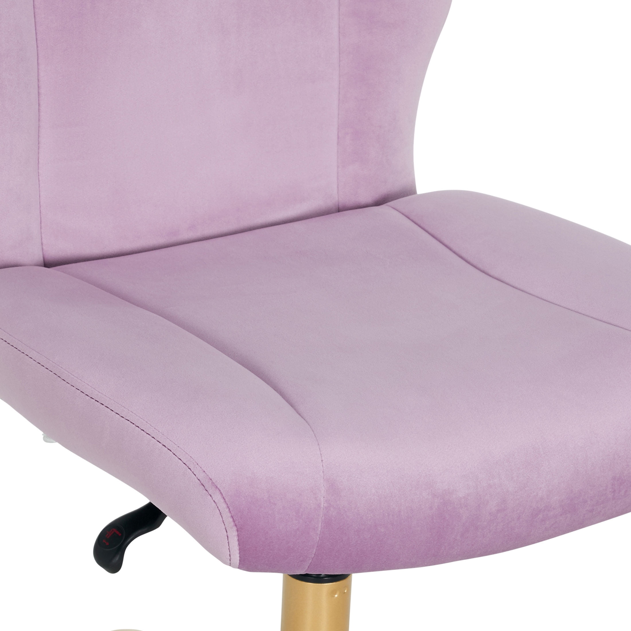 Mainstays Plush Velvet Office Chair, Lilac Bloom