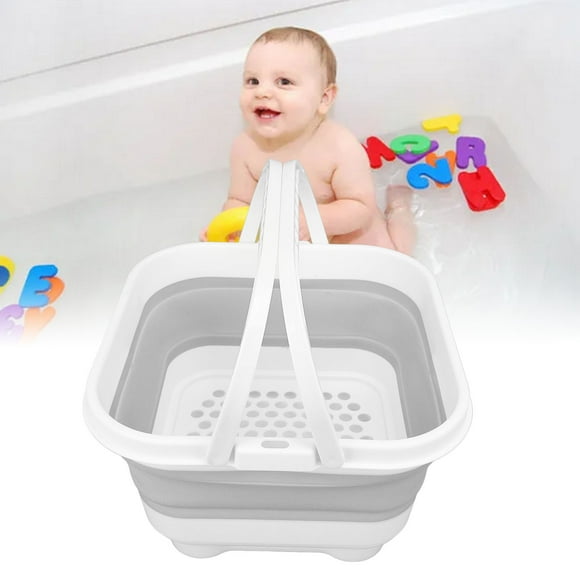 Organizador de Juguetes para Baña, Contenedor de Almacenamiento Plegable de Alta Capacidad para Artículos de Tocador, Toallas, PP, TPU, 30 x 28 x 18 cm, Secado de Drenajejeje