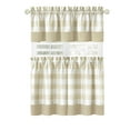 thumbnail image 3 of Homestock Retro Renaissance Window Curtain Tier Pair And Valance Set, 14"L X 58"W, Tan, Set Includes One Valance And Two Tiers, Rod Pocket 1.5 Inches With A 1.5- Inches Header, 3 of 4
