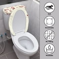 thumbnail image 3 of HELLHERO Toilet Lid Seat Cover Set 2-Piece Elastic Fabric Dustproof for Family, 3 of 8
