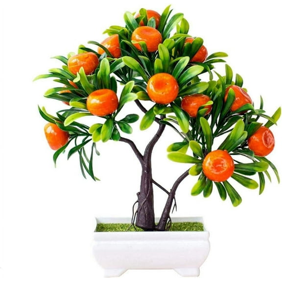 Limei 1Pc Artificial Fruit Orange Tree Bonsai Home Office Garden Desktop Party Decor - Orange