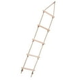 thumbnail image 1 of Rope Climbing Ladder Wooden Playhouse Ladder Toy Role Game Play Accessories, 1 of 6