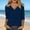 *Navy, variant on ClodeEU Women's Linen Blend V Neck 3/4 Sleeve Shirt,Solid Color Casual Loose Fit Blouse Navy,Womens Plus L