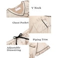 thumbnail image 5 of Avidlove Women's Satin Silk Pajama Set Short Sleeve Pj Tops with Short Sleepwear Two Piece Loungwear Soft Matching Lounge Sets S-XXL, 5 of 9