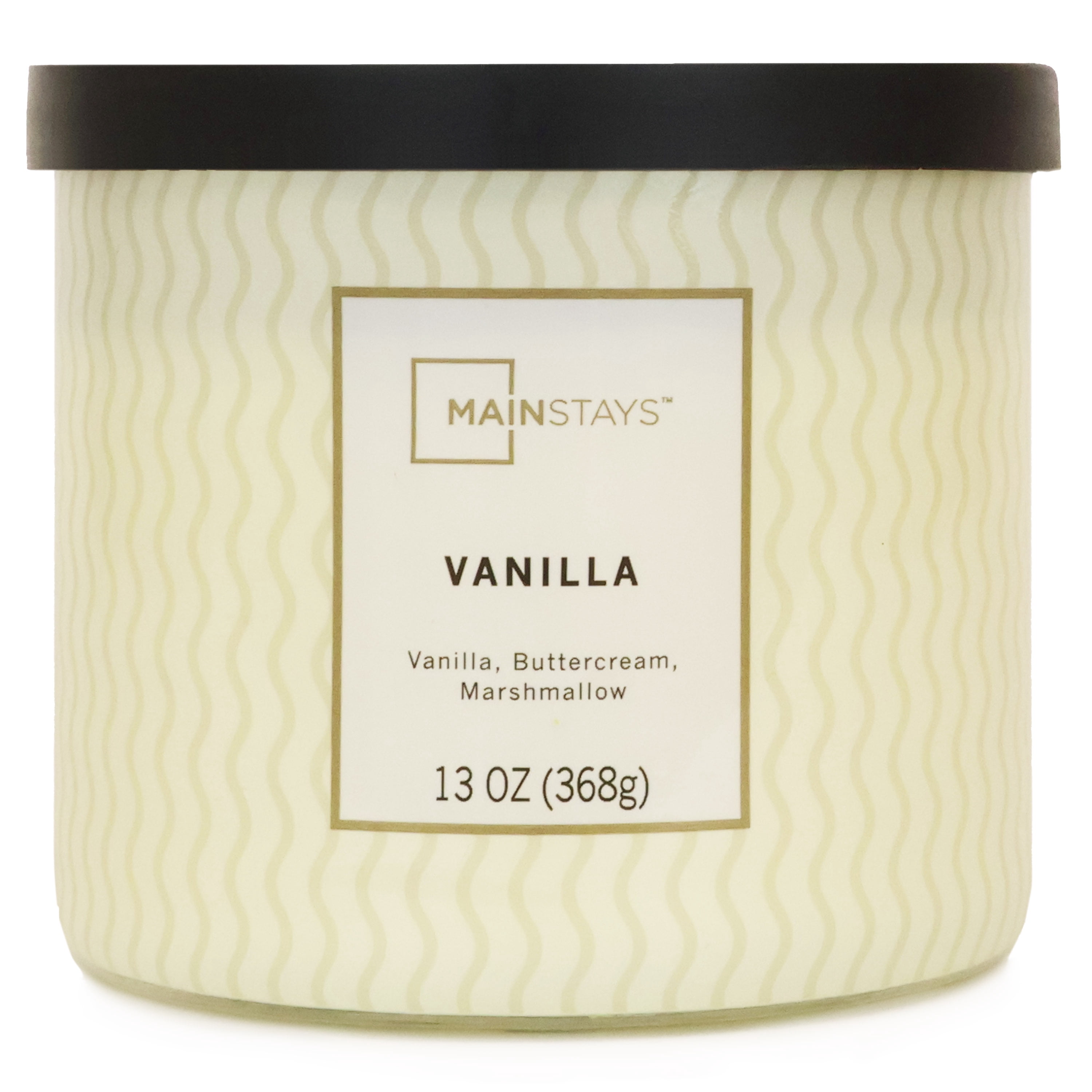 Mainstays 3-Wick Textured Wrap Vanilla Candle, 13-Ounce