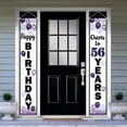 thumbnail image 3 of Happy 56th Birthday Decorations,56th Purple Balloon Birthday Theme Door Hanging Banner Sign,56 Years Old Bday Party Supplies., 3 of 10
