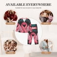 thumbnail image 7 of Zufioo Ribbon With Angel Wings Women's Pajamas Set Long Sleeve Shirts & Long Pants 2 Piece Pjs Sleepwear with Pockets，Pajama Set Top With Pants，Lounge Sets Long Sleeve Sleepwear-, 7 of 7