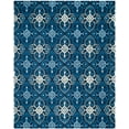 thumbnail image 2 of SAFAVIEH Four Seasons Chelsea Medallion Polyester Area Rug, Navy/Ivory, 8' x 10', 2 of 6