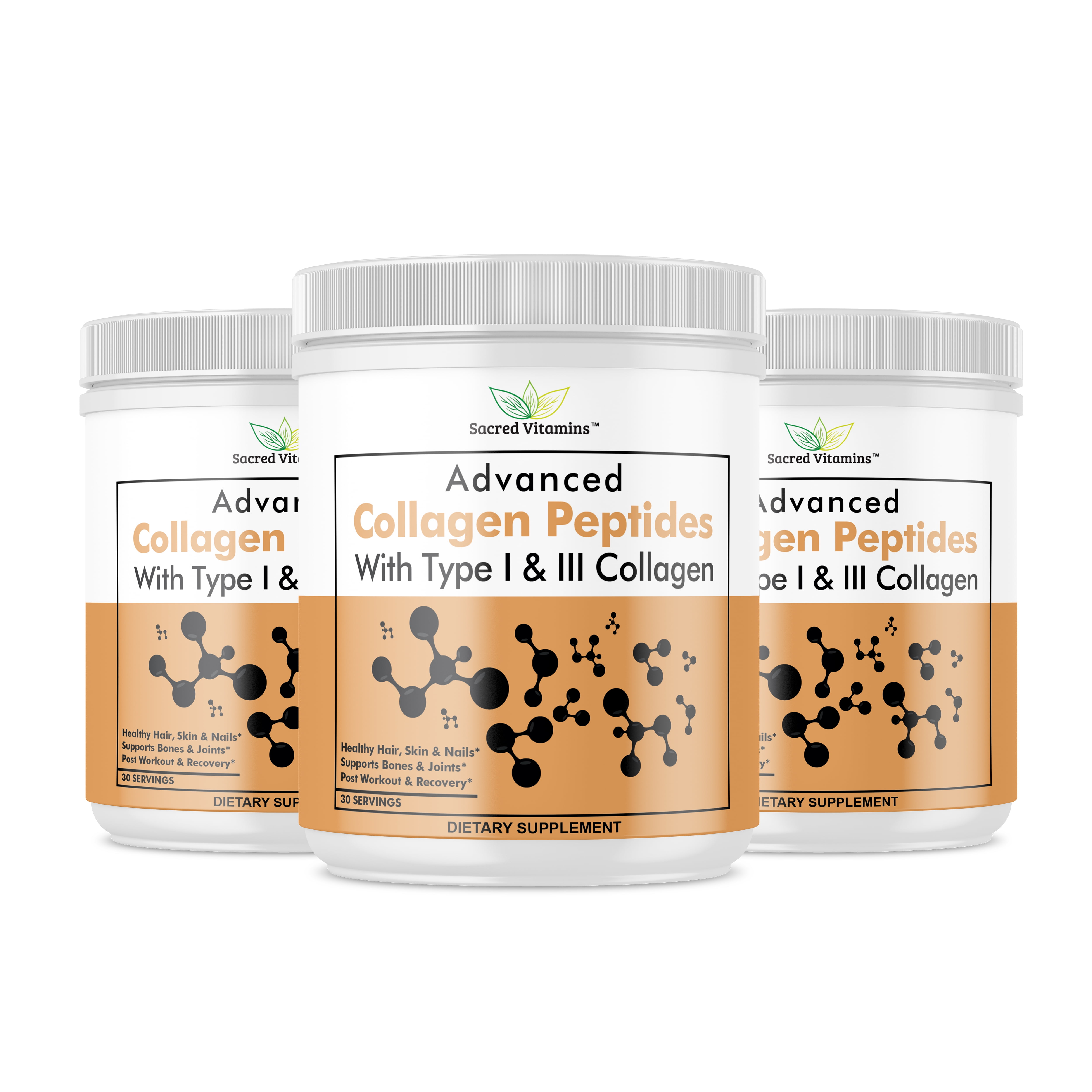Premium Collagen Powder (Types I & III) For Hair Skin Nails Support