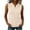 hgg025-Beige, variant on Women's Workwear Sleeveless Blouse Collared Button Front Slim Fit Non Iron Professional Breathable Tank