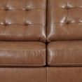thumbnail image 2 of Armless Loveseat with Leatherette and Tufted Back, Brown, 2 of 5