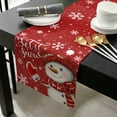 thumbnail image 3 of Snowman, Cotton Linen Small Table Runner 13 x 48 inch Red White Christmas Winter Snowflake Non-slip Rectangular Dining Table Decor for Wedding Party Holiday Dinner, 3 of 8