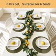 thumbnail image 5 of Olive Green Striped Round 15 Inch Placemats Set of 4, Black Geometric Vintage Stripes Ombre HeatResistant Non Slip Place Mats for Dining Table, Wipeable Braided Kitchen Table Mats for Housewarming, 5 of 9