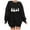 Black, variant on Womens Fleece Lined Sweatshirts Oversized Drop Shoulder Crewneck Sweat Shirts Loose Casual Halloween Graphic Sweater Red, M