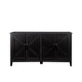 thumbnail image 6 of AENKYO Farmhouse Storage Cabinet with Barn Doors, Sideboard Buffet Console Table with Adjustable Shelves, Black, 6 of 9