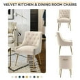 thumbnail image 4 of SEYNAR Modern Velvet Dining Chairs Set of 2, Tufted Back Accent Chair for Living Room,, 4 of 6