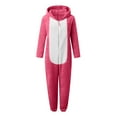 thumbnail image 4 of LIJCC Kid Girls Fleece Lined Onesies Pajamas Warm Zip Up Hooded Fuzzy Sherpa One Piece Onesie Winter Romper Flannel Loungewear Sleepwear, 4 of 6