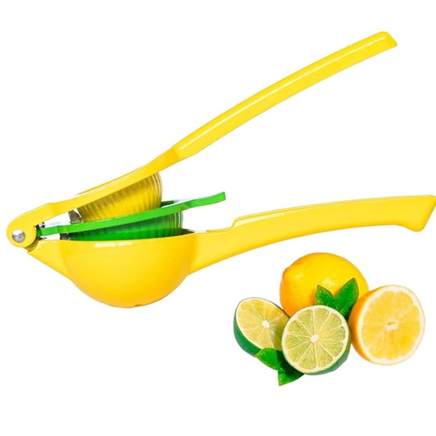 Exprimidor de jugo manual doméstico, prensa de jugo, clip de limón de doble capa, exprimidor de fruta de aleación de aluminio dos en uno multifuncional