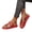Red, variant on Women's Strappy Slide Sandals Open Toe Casual Slippers Lightweight Non Slip Low Platform Metal Beach Vacation Sandal Black Size 9