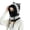 A1_Black, variant on 3 in 1 Fair Isle Beanie Hat with Scarf and Mask Cute Ear Knitted Balaclava Hood Warm Fleece Lined Earflap Cap Thick Hat Neck Scarf Cycling Ski Headwear Hiking Winter Head Cover Beige 25*23*2