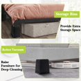 thumbnail image 4 of Bed Risers 2 inch, 3 inch, 4 inch, 6 inch, 8 inch Heavy Duty, Oversized Furniture Riser for Couch Sofa Table Chair Leg Frame Dorm, Support up to 6000 Lbs (Black 4 Pack, 6 inch), 4 of 8
