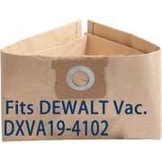 3 PCS Dust Filter Bags Replacement for DeWalt DXVA19-4102 Dust Bag ,FIT: DEWALT 12 to 16 Gallon Wet/Dry Vacs