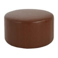 thumbnail image 7 of Christopher Knight Home 30" PU Upholstered Round Ottoman, Wood Frame, Light Brown, 7 of 7