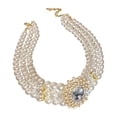 thumbnail image 1 of Luxury Choker Necklaces 3 Row Beads Chain Charming for Nightclub Anniversary Yuyangstore gargantilla collar, 1 of 2