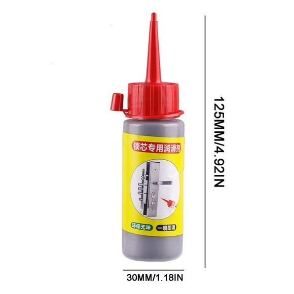 Graphite Powder Lubricant for Locks, 60ml Bottle, Non-Toxic and Odorless, Reduces Friction, Easy Application for Door and Window Mechanisms
