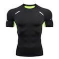 thumbnail image 4 of Camiseta deportiva de manga corta transpirable para hombre, absorbente del sudor, de secado rápido, paquete de fitness, camiseta ajustada con músculos, 4 of 5