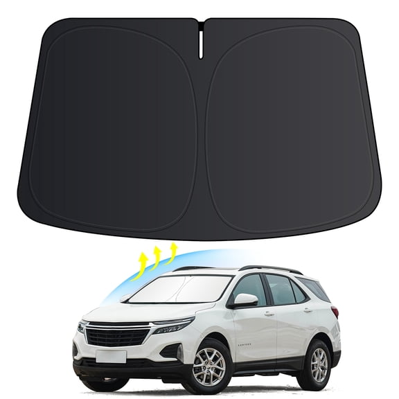 Windshield Sun Shade for Chevrolet Equinox 2018-2024 Accessories Sunshade Foldable for Chevy Equinox Sun Visor Protector Blocks UV Rays Keep Your Car Cooler