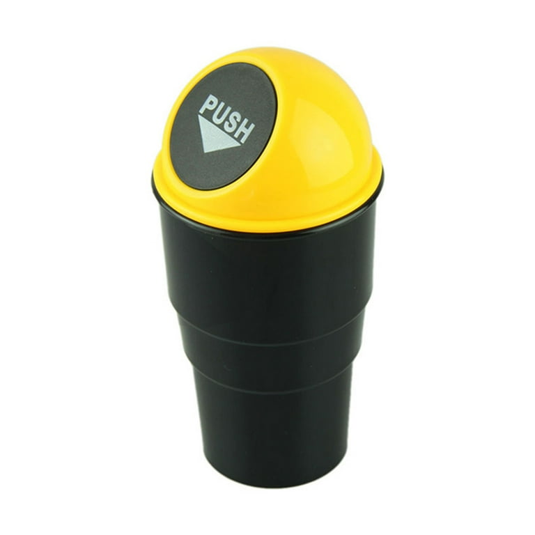 Automotive Cup Holder Trash Can, Auto Mini Car Garbage Can Vehicle Rubbish  Bins with Lid for Car Office Home Bedroom 