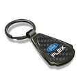 thumbnail image 2 of Ford Flex Real Black Carbon Fiber Gunmetal Black Metal Teardrop Key Chain, 2 of 6