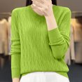 thumbnail image 2 of Sweaters for Women Long Sleeve Crew Neck Casual Soft Knitted Pullover Blouse, 2 of 3