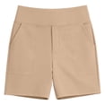 thumbnail image 6 of KyCheLot Oversized Shorts for Women Straight Leg Elastic High Waist Yoga Shorts Casual Workout Shorts with Pockets, 6 of 7