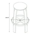thumbnail image 6 of Linon Wade Three Piece Wood and Metal Pub Set in Rustic Dark Brown, 6 of 6
