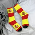 thumbnail image 7 of Women Colorful Crew Socks Spanish Flag Novelty Fun Socks For Mens, 7 of 7