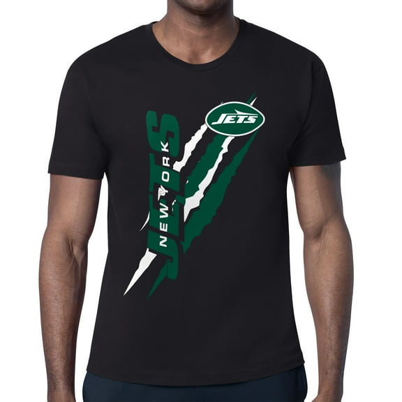 Men's Starter Black New York Jets Color Scratch T-Shirt