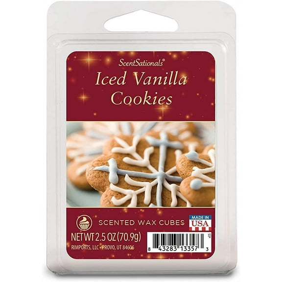 ScentSationals Iced Vanilla Cookies Scented Wax Melts, 2.5 oz (1-Pack)