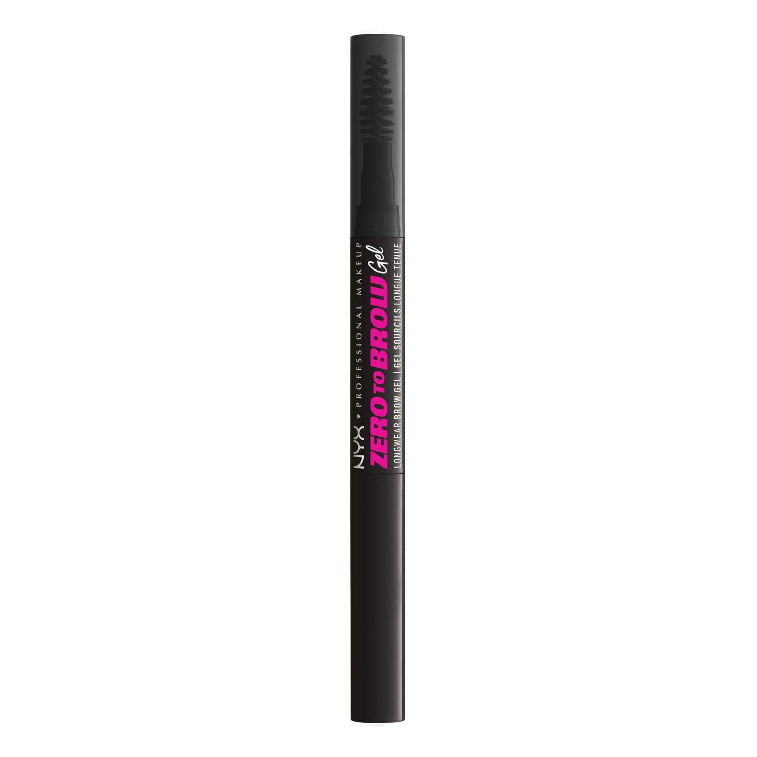 NYX PROFESSIONAL MAKEUP, Zero To Brow Longwear Gel, Dual-ended Liquid Eyebrow gel, Vegan Formula - Taupe