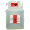 thumbnail image 2 of Post Medical 1.5 Gallon Clear Sharps Containers - Case of 22 - Puncture Resistant Biohazard Containers with Secure Locking Lid and Lid Holder - Vertical Syringe Drop Method, 2 of 3