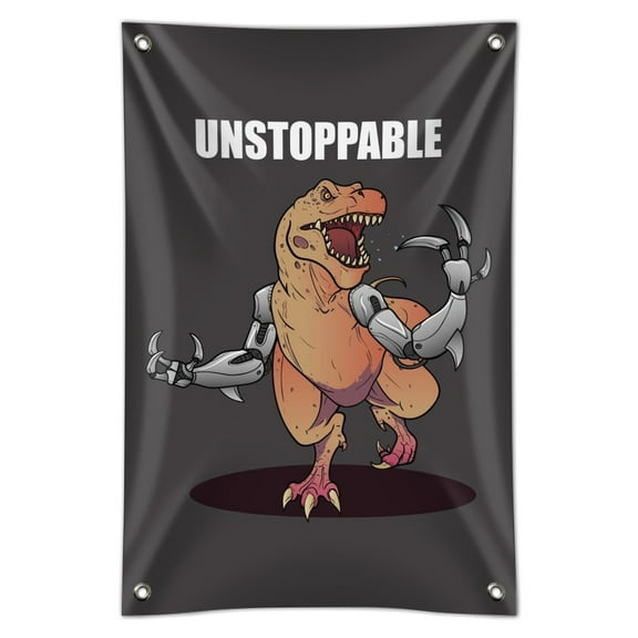 Unstoppable Tyrannosaurus Rex Dinosaur Home Business Office Sign