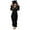 T-661Black273, variant on MEZZALL Girls Long Sleeve Hooded Jumpsuits With Eyeshade Winter Warm Sleep Kids Cozy Leisure Relaxed Fit One-Pieces