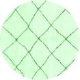 thumbnail image 1 of Ahgly Company Indoor Round Solid Emerald Green Modern Area Rugs, 4' Round, 1 of 4