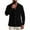 Black-01, variant on Rvwovn Men's Casual Linen-Like Shirts Long Sleeve Button Down Band Collar Tops for Summer and Beach Wear
