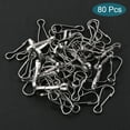 thumbnail image 3 of Ganchos de Resorte Uxcell Ganchos de Clip de Resorte 32x12x3mm Acero Inoxidable 80Pack, 3 of 5